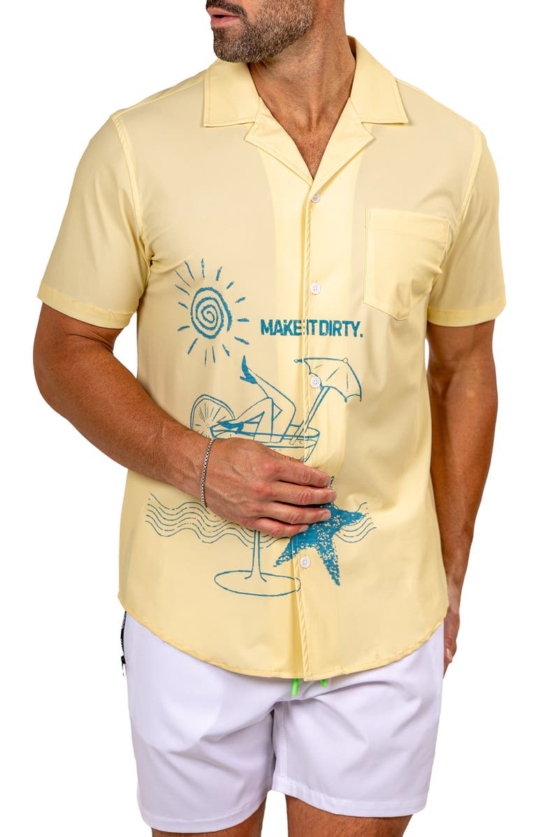 Maceoo Marthy White Camp Shirt, Alternate, color, 