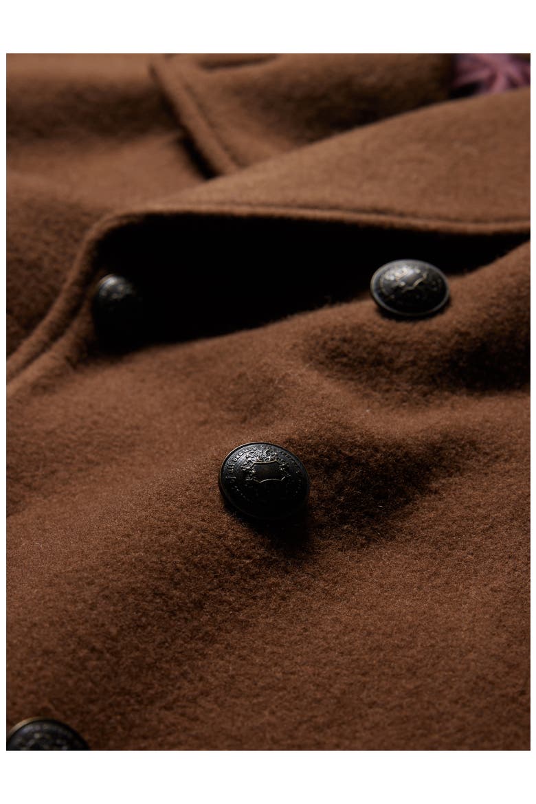 Carlos Wool Blend Peacoat, Alternate, color, EARTH BROWN