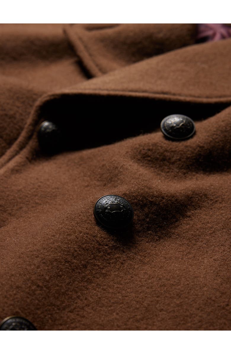 John Varvatos Carlos Wool Blend Peacoat, Alternate, color,