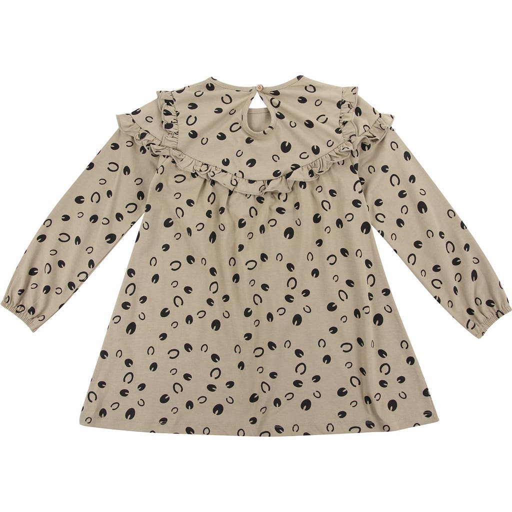 Turtledove London Kids Organic Cotton Equestrian Print Dress In Nude