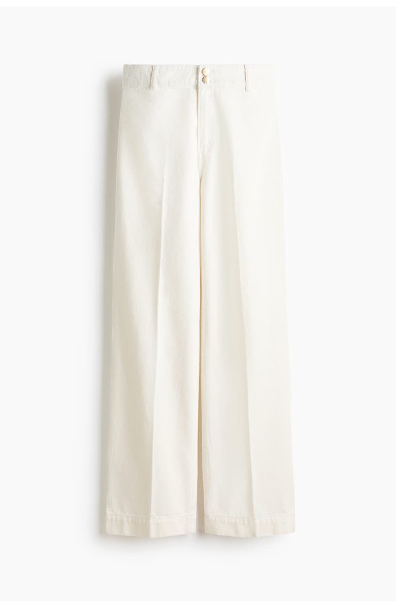 H&M Wide High Waist Jeans, Main, color, White