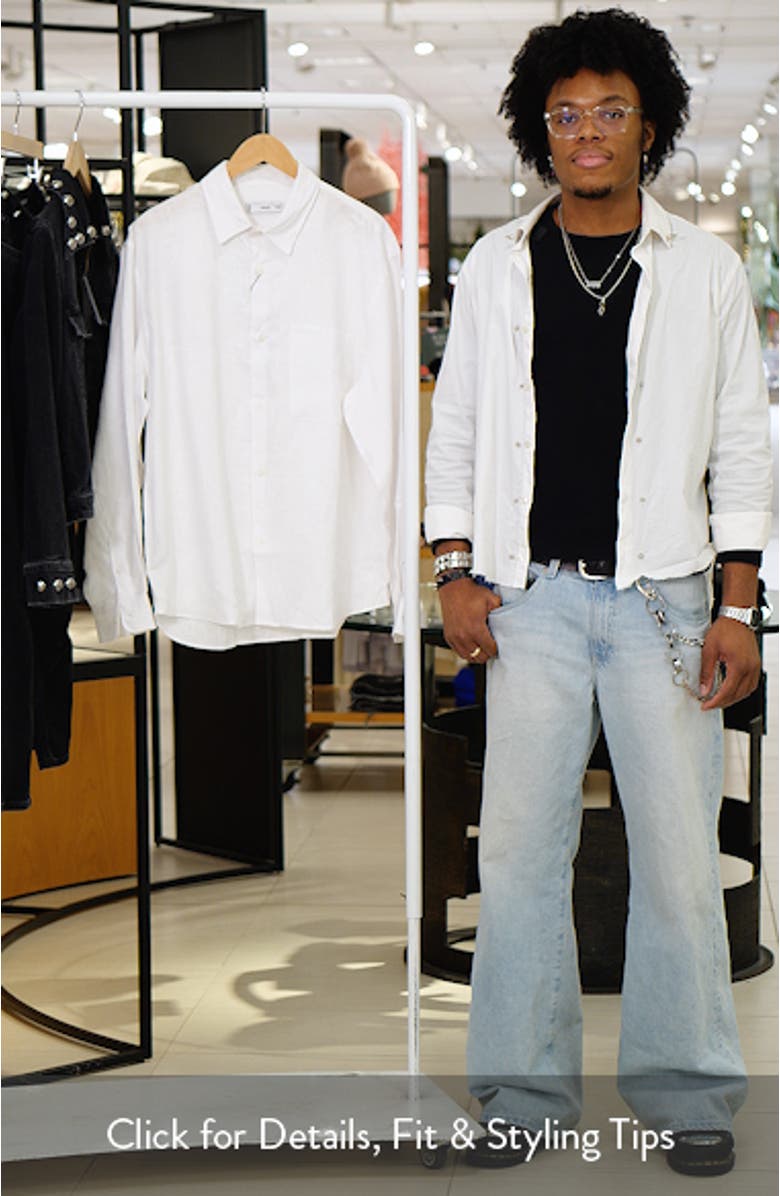 Regular Fit Linen Button-Up Shirt, sales video thumbnail