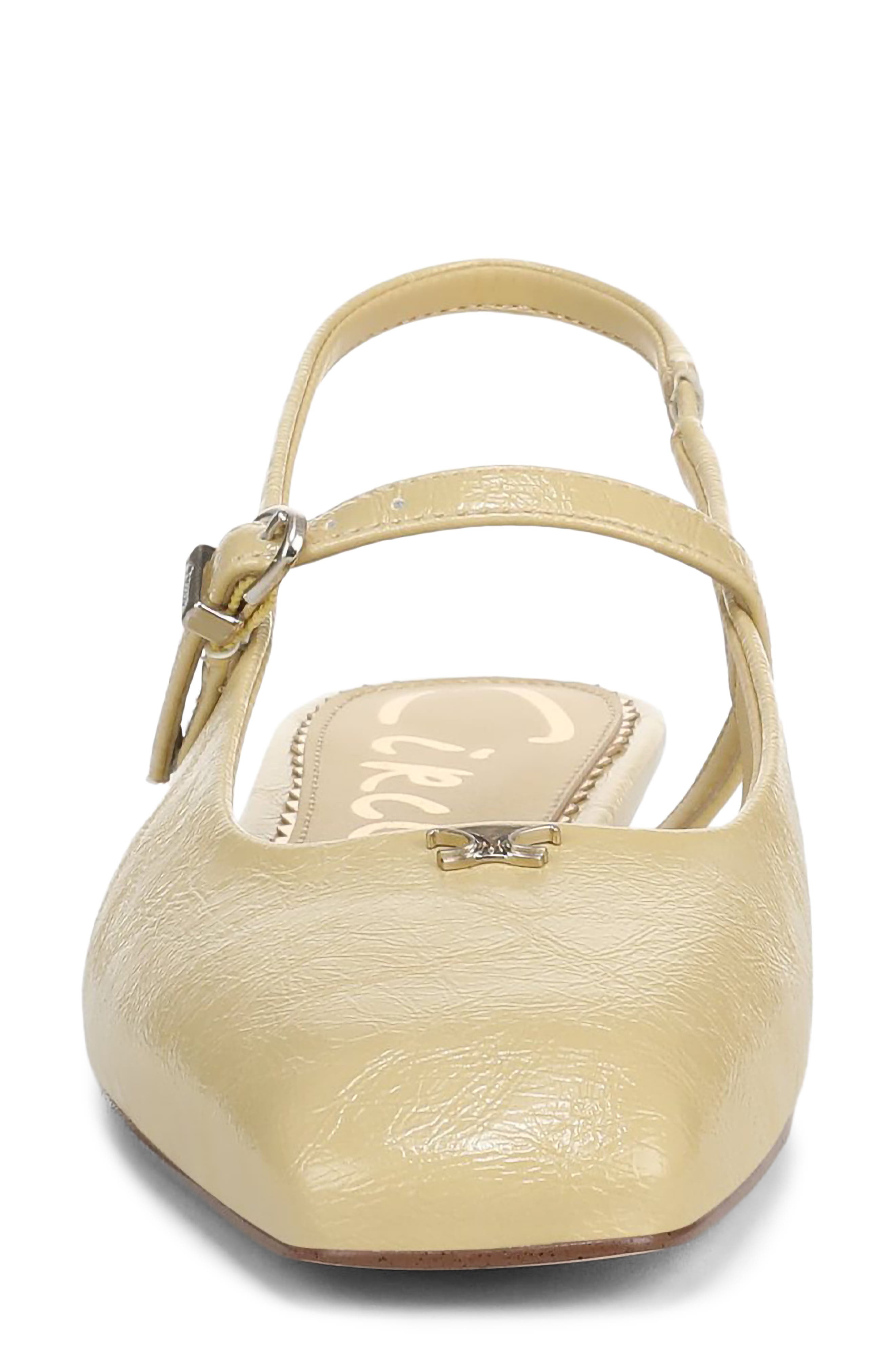 Elara Slingback Flat, Alternate, color, DUSTY YELLOW