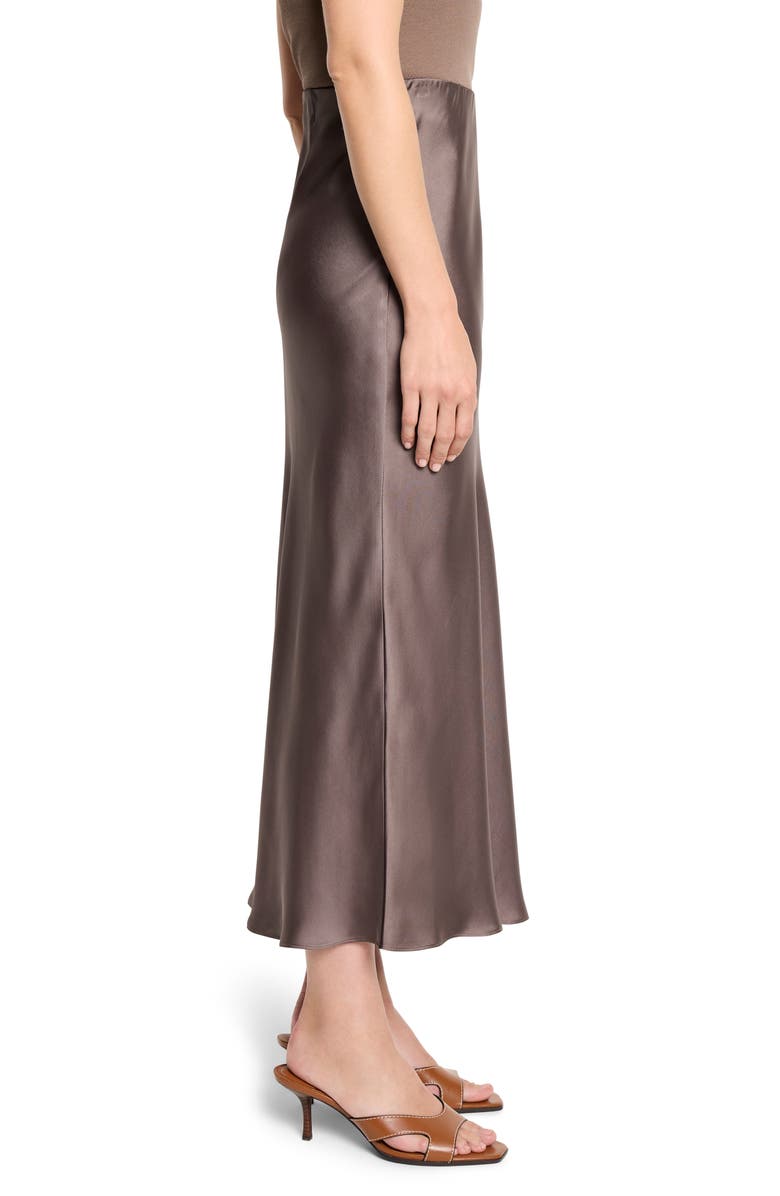 NIC+ZOE Day Gloss Satin Slip Skirt, Alternate, color, Cocoa