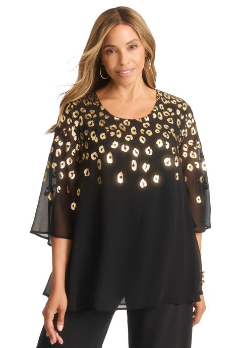 Georgette Flutter Top (Plus Available)