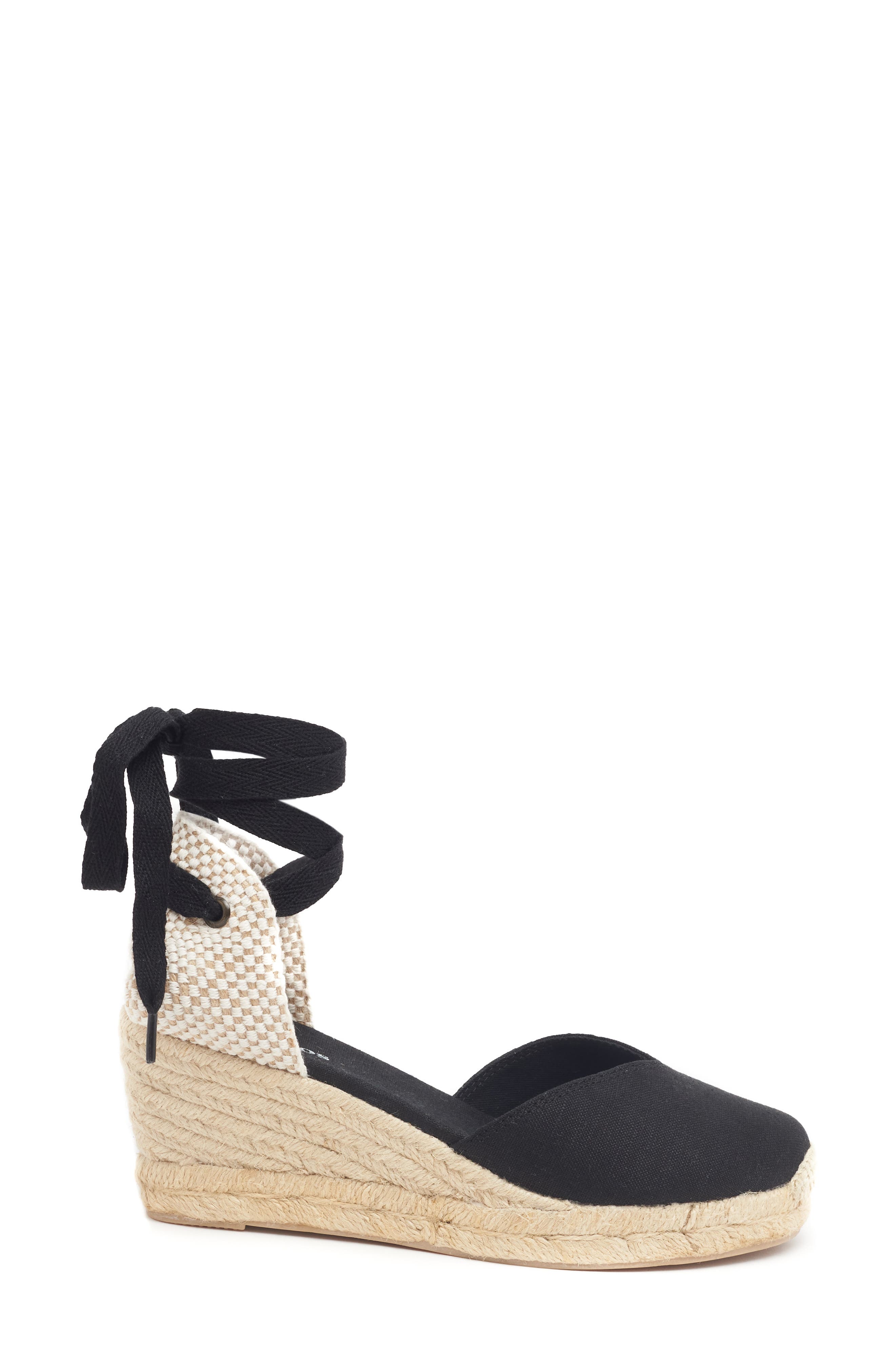Soludos Lyon Ankle Wrap Wedge Espadrille, Alternate, color, 