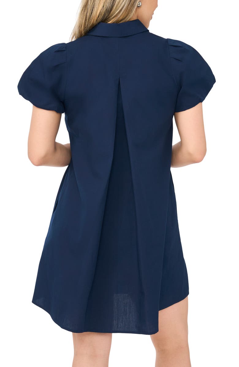 Halogen<sup>®</sup> Puff Sleeve A-Line Shirtdress, Alternate, color, Classic Navy