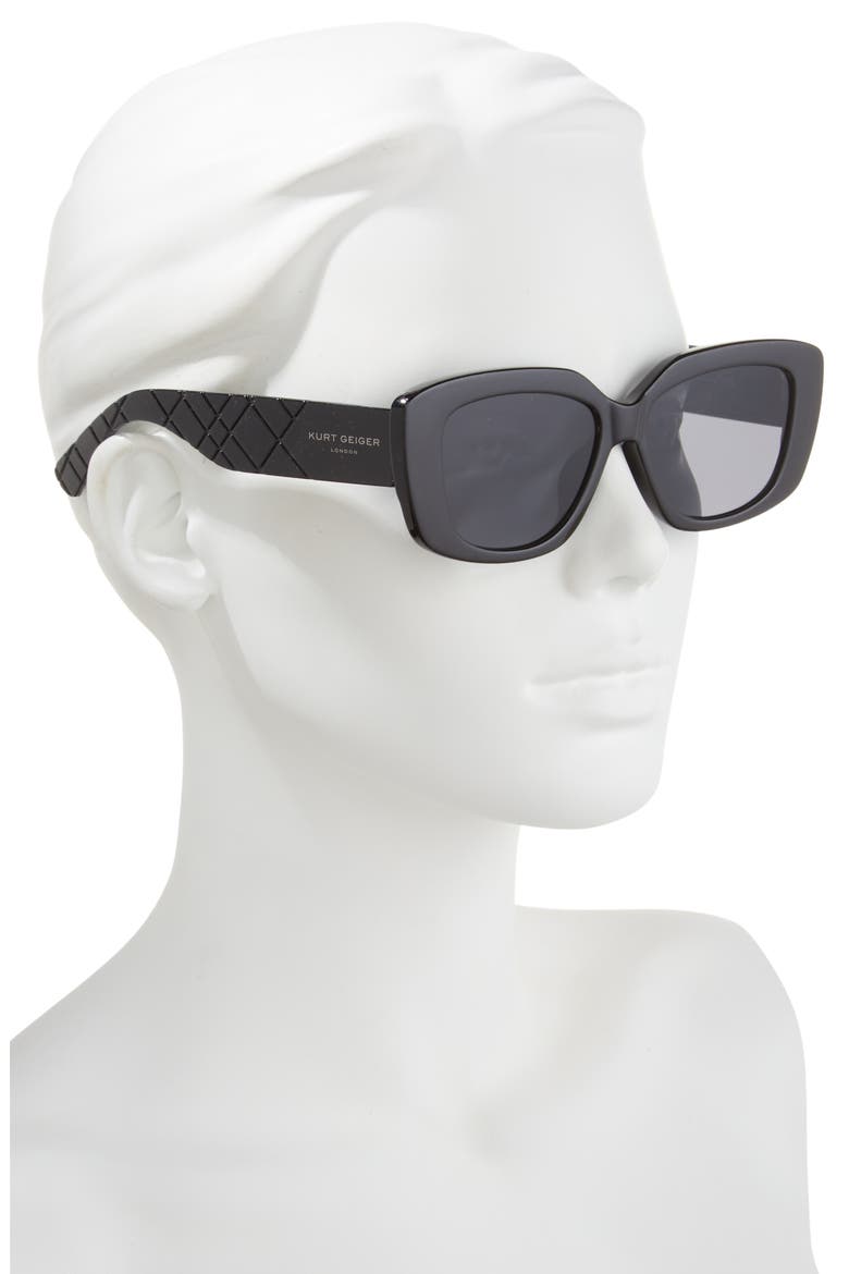 Rectangular Sunglasses, Alternate, color, SOLID BLACK