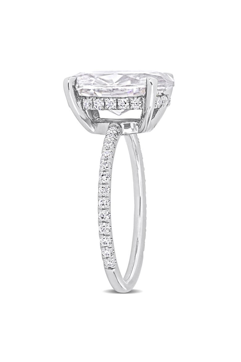Lab Created Moissanite Ring, Alternate, color, WHITE