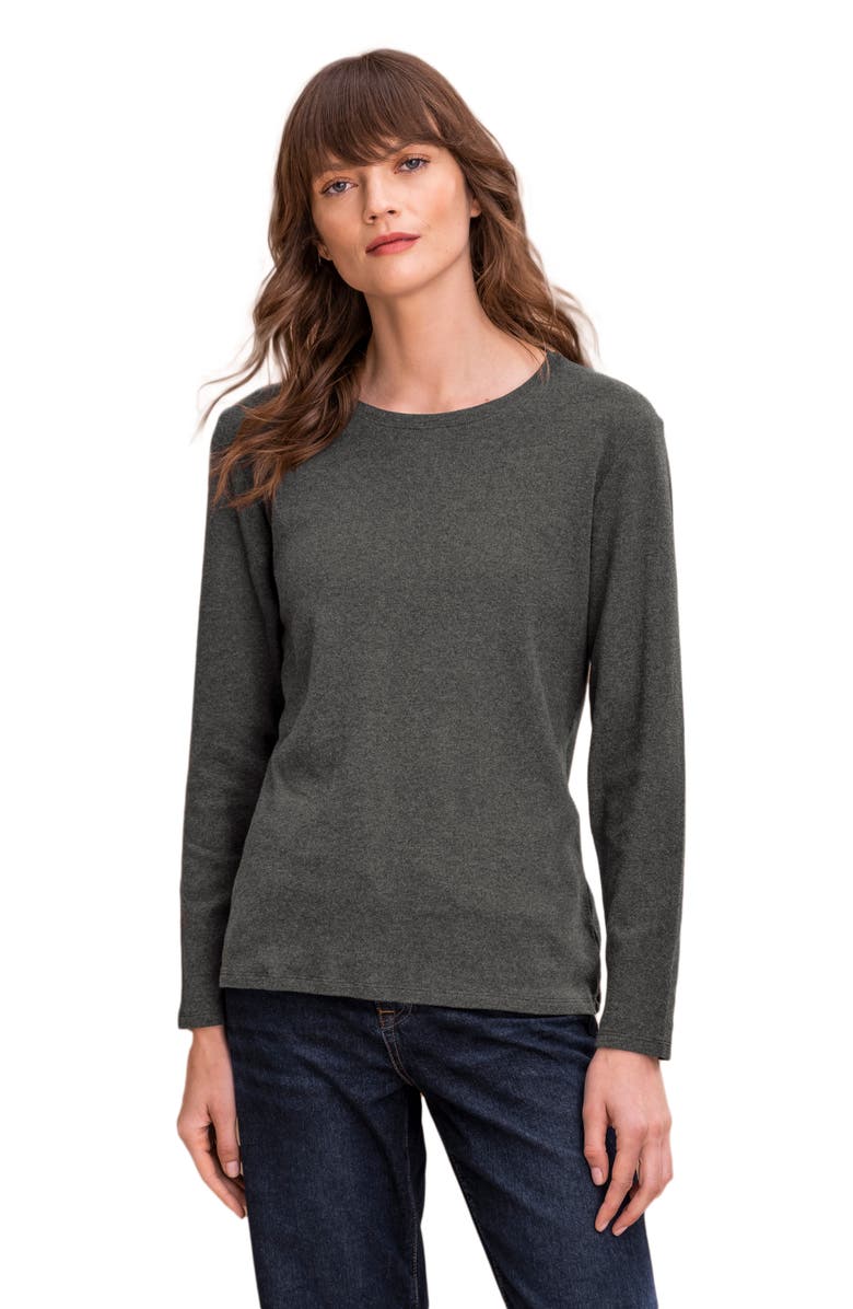 Celtic & Co. Long Sleeve Crew Neck T-Shirt, Main, color, Charcoal Marl