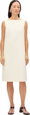 Another Tomorrow Double Face Sheath Dress