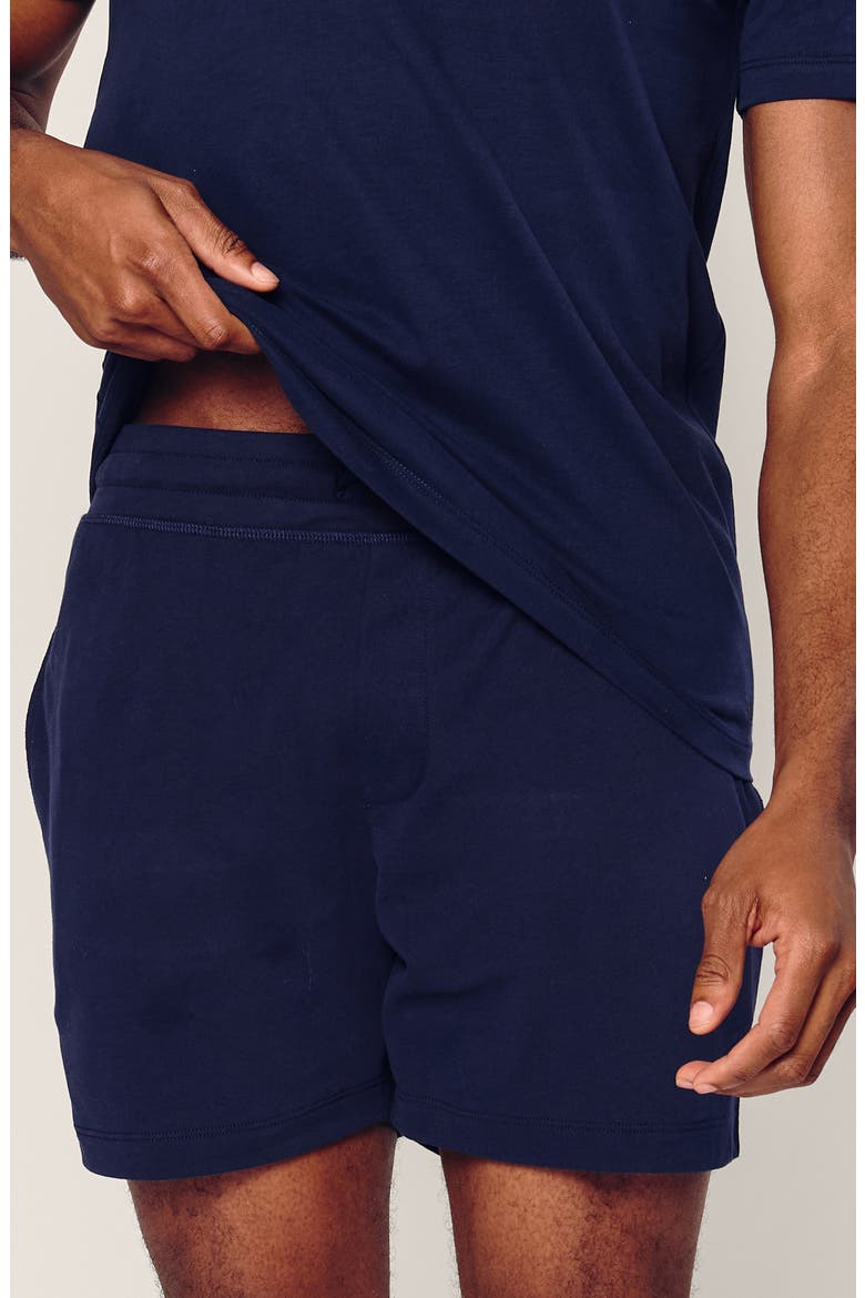 Pima Cotton Pajama Shorts, Alternate, color, NAVY