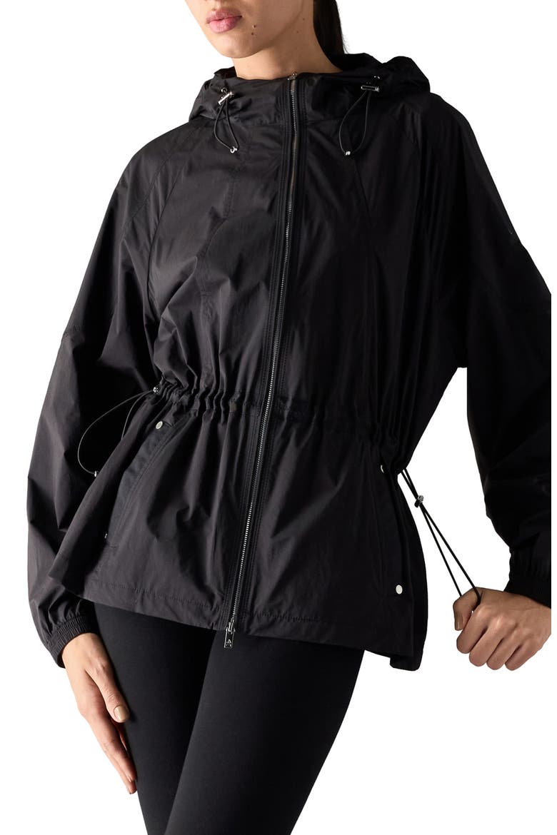 Skyline 3Q Hooded Jacket, Main, color, BLACK
