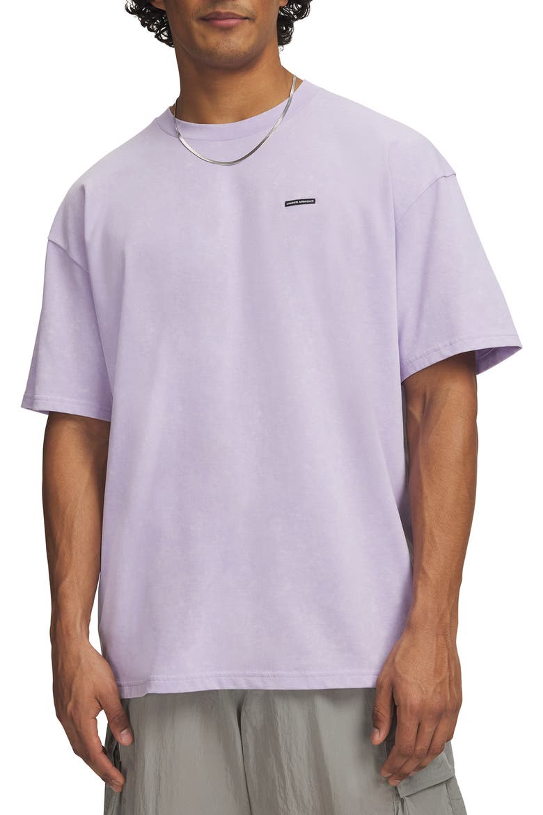 UA Logo Patch Oversize T-Shirt, Main, color, PURPLE CREST