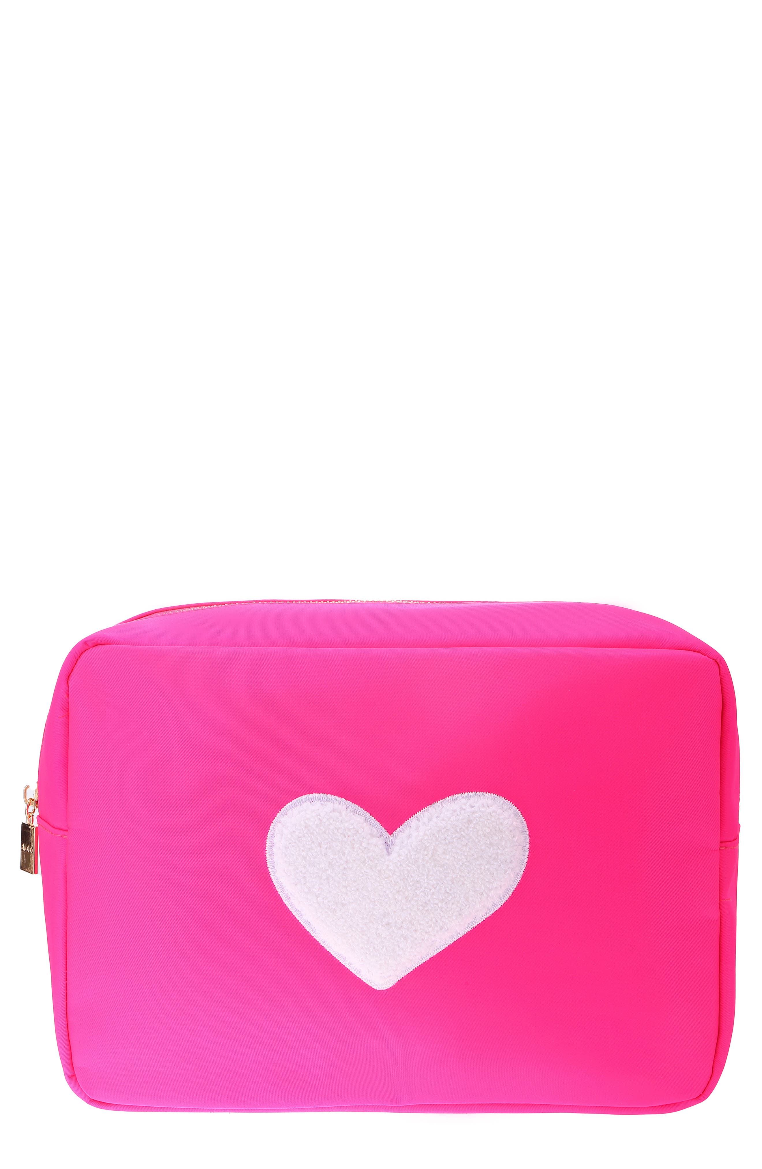 Bloc Bags XL Heart Cosmetics Bag in Hot Pink 
