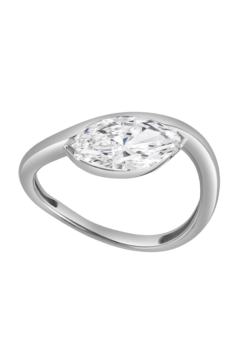 Naia 1 Ct Marquise Lab Grown Diamond Engagement Ring, Alternate, color, 14K White Gold