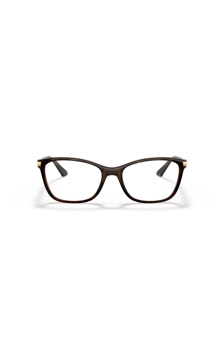Vogue Eyewear 53mm Rectangle optical glasses, Alternate, color, Brown