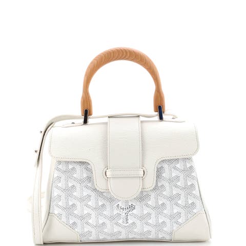 Saigon Top Handle Bag Coated Canvas with Leather Mini