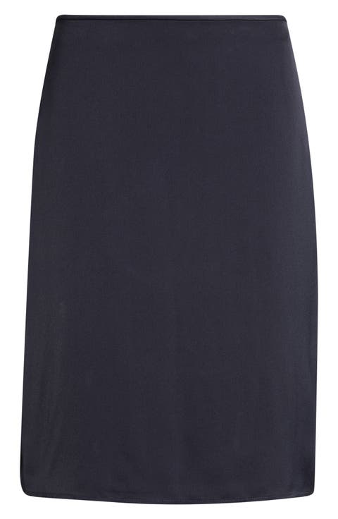 Fluid Sablé Virgin Wool A-Line Skirt