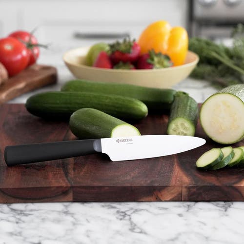 Kyocera Innovationwhite® 4.5-inch Ceramic Utility Knife, White Blade In Black