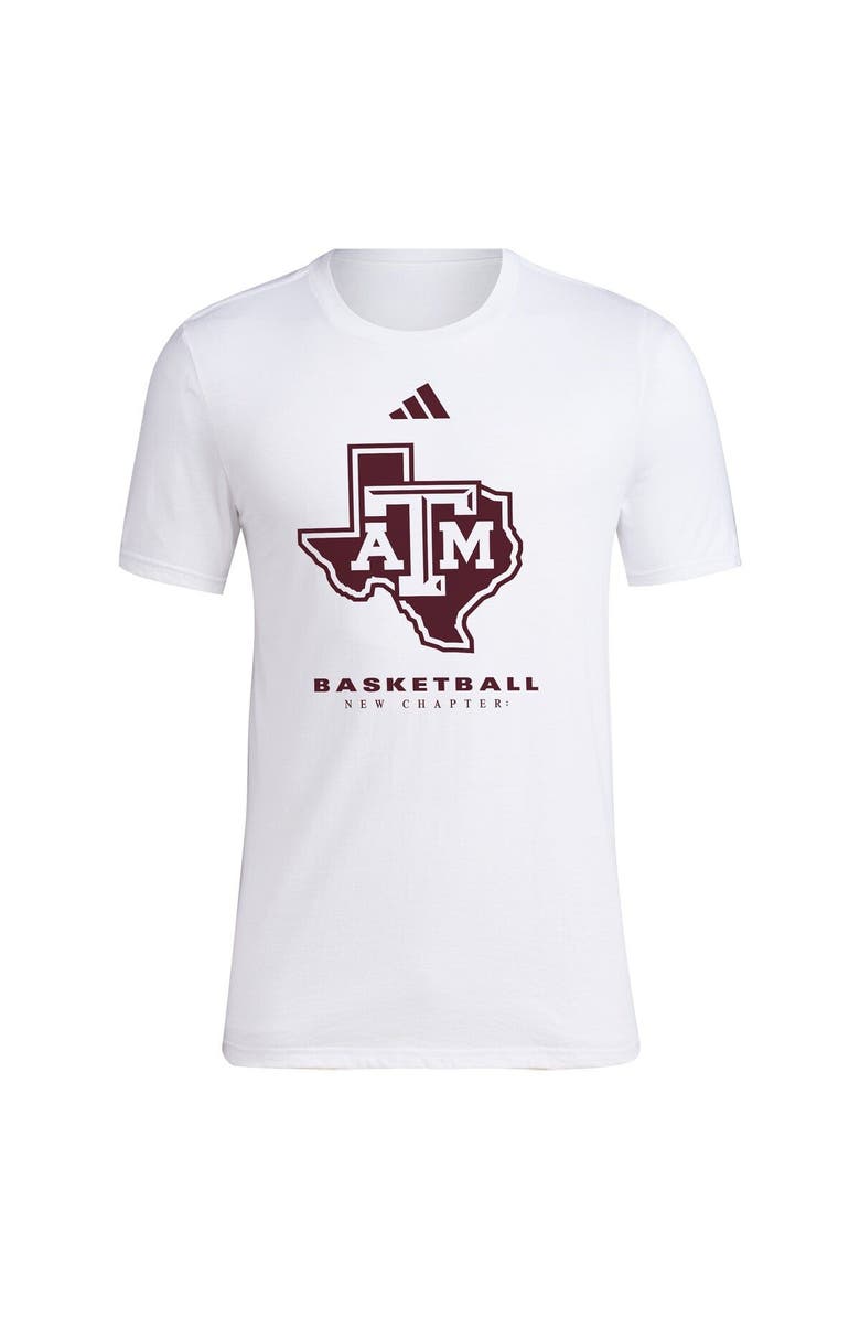 adidas Men's adidas White Texas A&M Aggies On Court Fresh T-Shirt, Alternate, color,