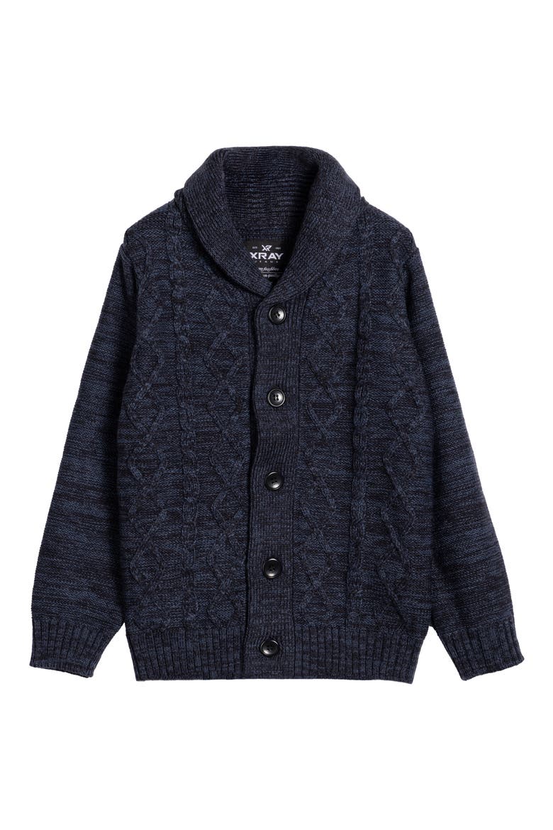 Kids' Cable Knit Cardigan, Main, color, NAVY