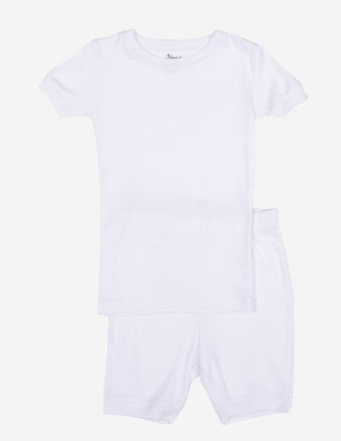 Kids Short Sleeve Cotton Solid Matching Family Pajamas (Toddler, Little Kid & Big Kid)