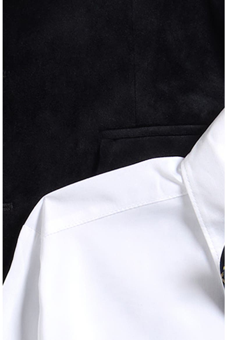 Kids' Velvet 4-Piece Suit Set, Alternate, color, BLACK