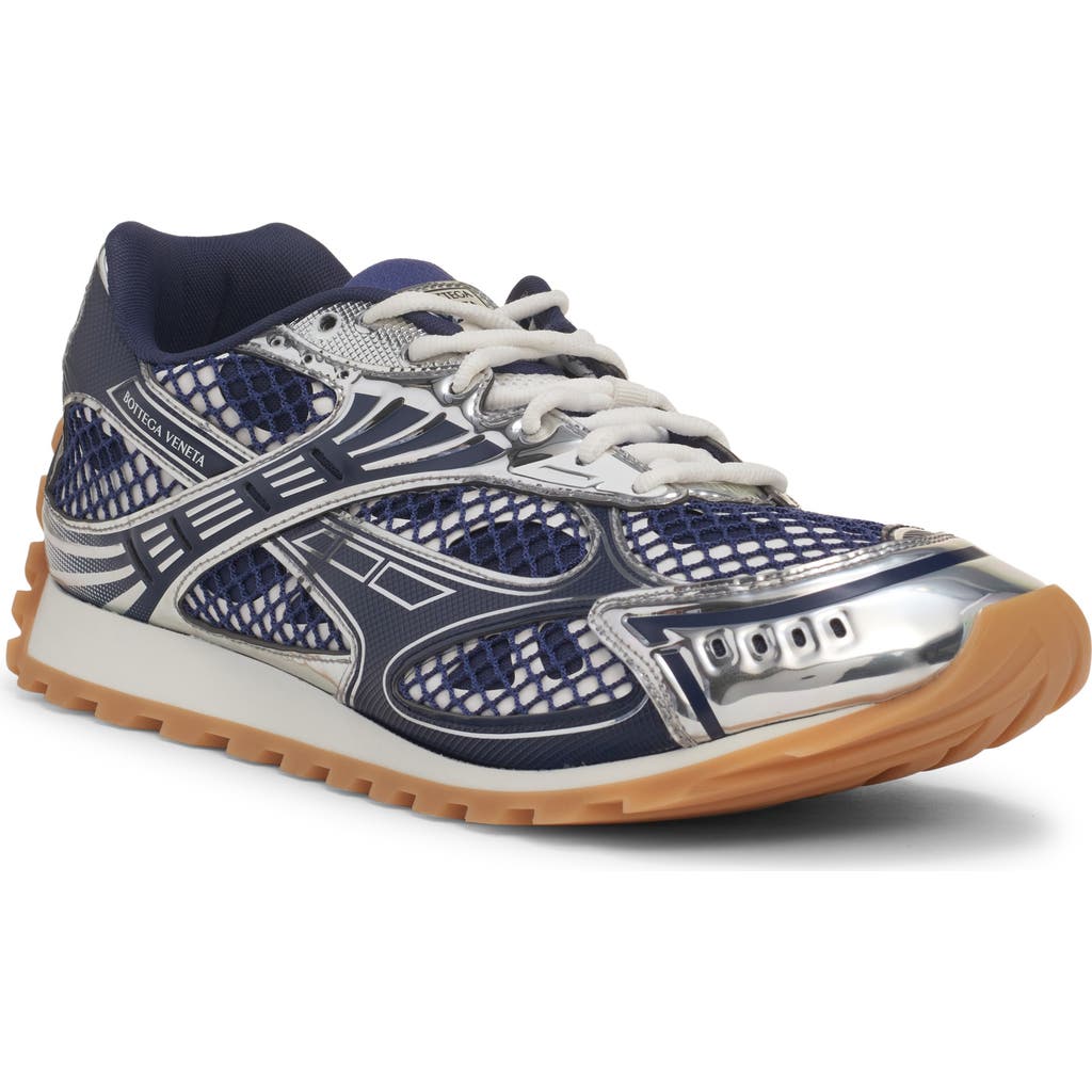 Bottega Veneta Women Orbit Low-top Sneakers In Technical Fabric In Blue
