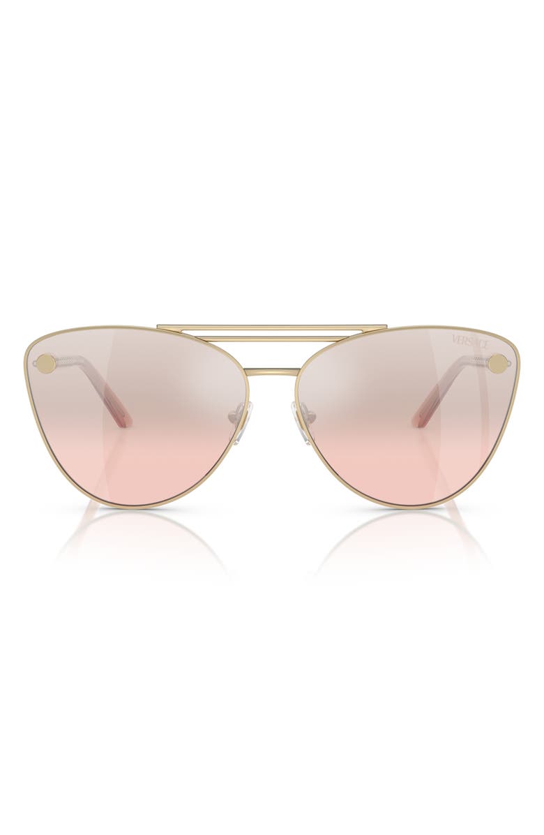 Versace 64mm Gradient Cat Eye Sunglasses, Main, color,