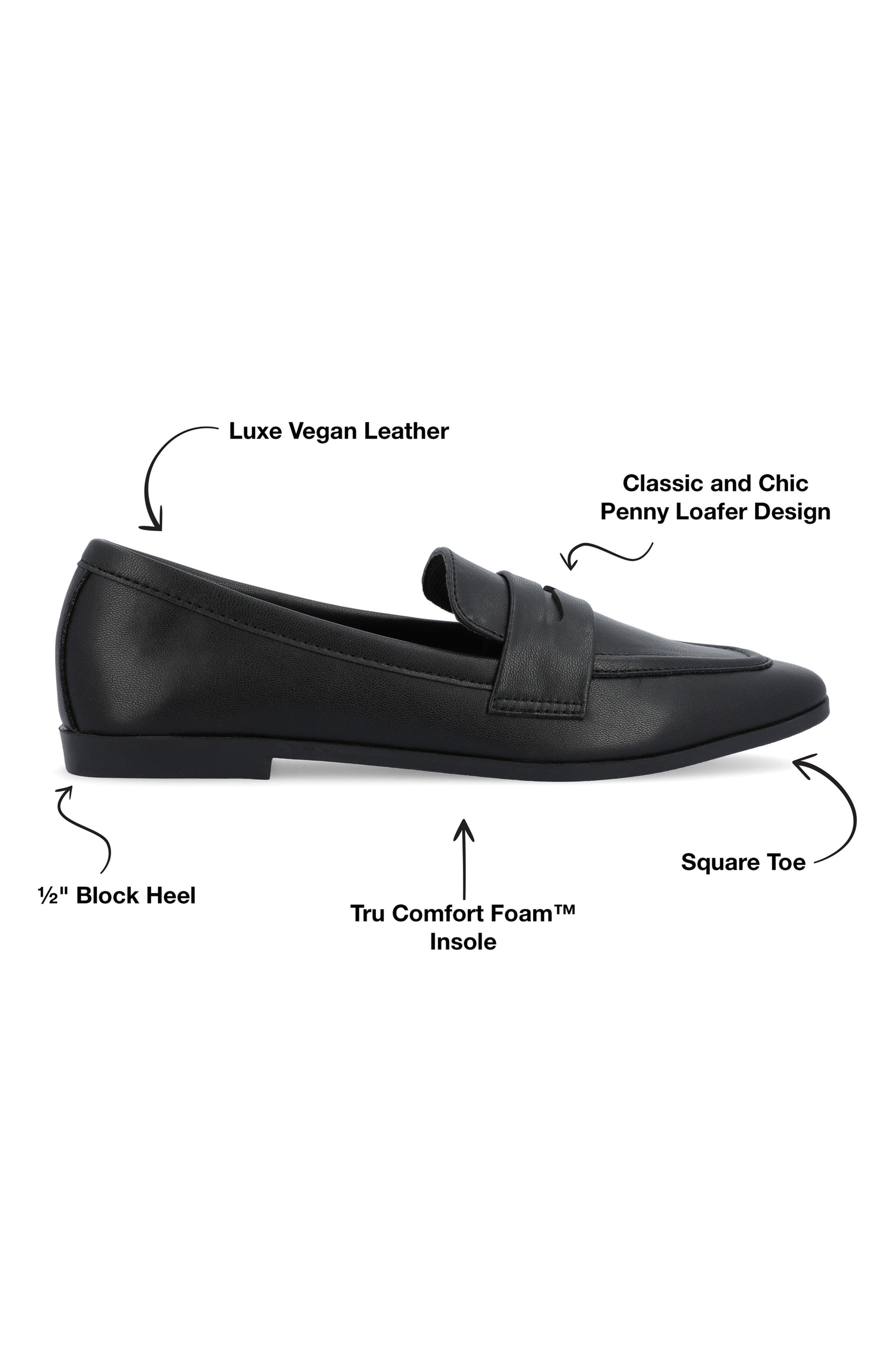 Journee Collection Myeesha Penny Loafer, Alternate, color, Black