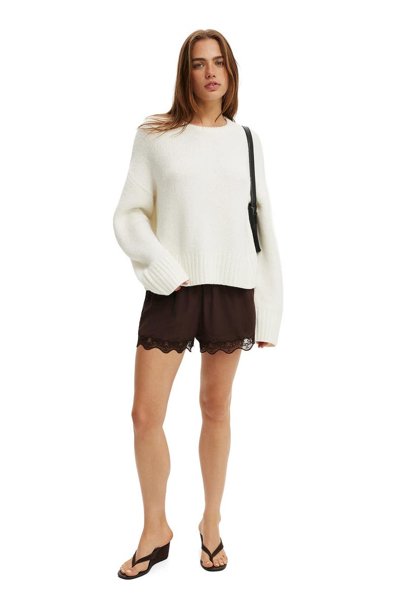 Cotton On Women's Cotton Crew Neck Sweater, Alternate, color, Total Eclipse