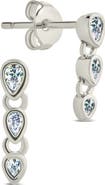 Sterling Forever Cristina Pear Link Drop Earrings