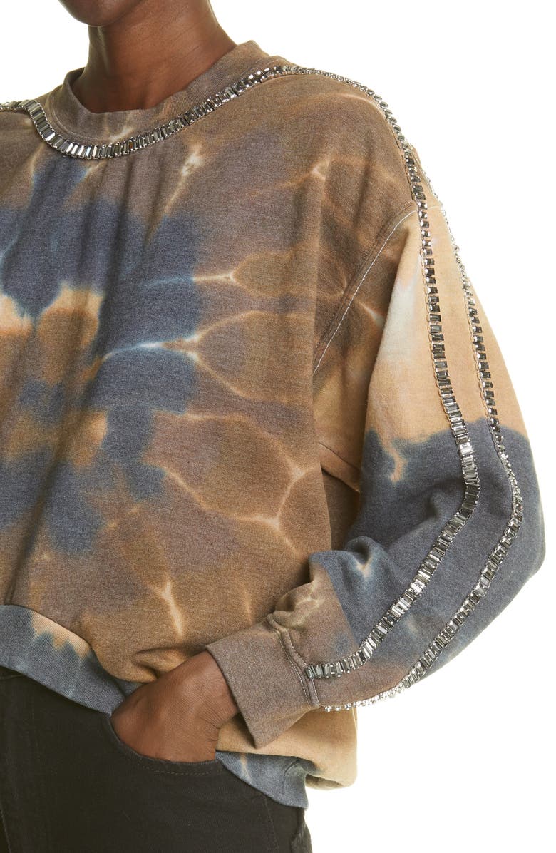 Collina Strada Sporty Spice Crystal Embellished Tie Dye Sweatshirt, Alternate, color,