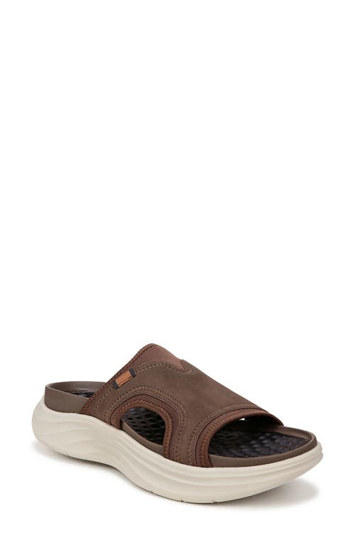 Dr. Scholl's Feel Energy Recovery Slide Sandal In Dark Brown