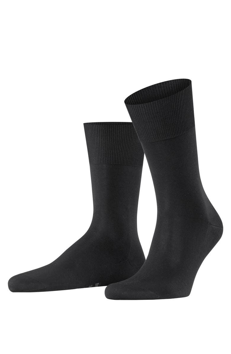 Falke Firenze Elastic Free Dress Socks, Main, color, Black