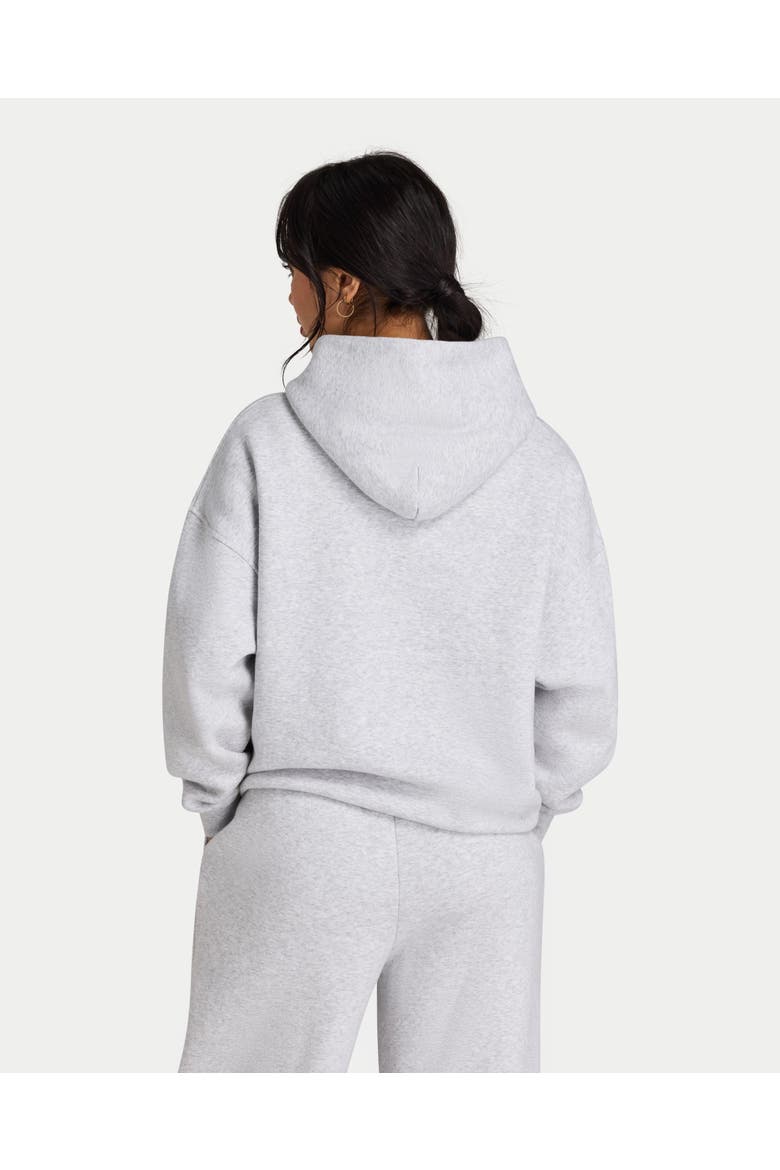 Collegiate Long Sleeve Oversized Hoodie, Alternate, color, Grey Marl