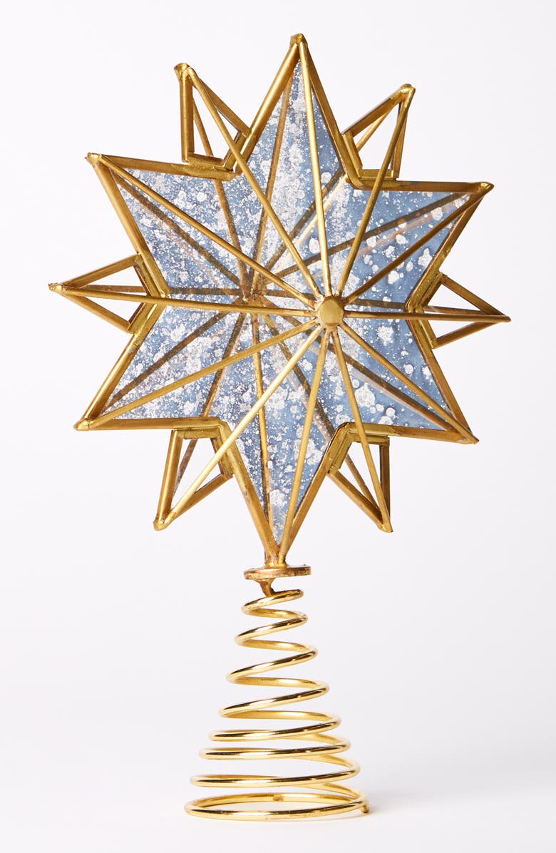 Anthropologie Home Anthropologie Glass & Brass Star Tree Topper, Alternate, color,