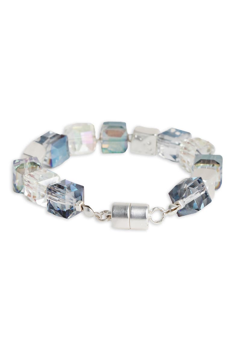 Cube Beaded Bracelet, Alternate, color, BLUE
