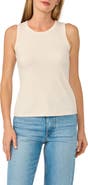 Halogen® Fitted Ribbed Tank Top