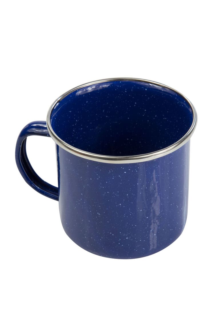 Great Outdoors 12 fl oz Enamel Mug, Main, color, Blue