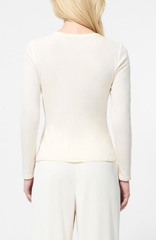 French Connection Reeves Jersey Top In White