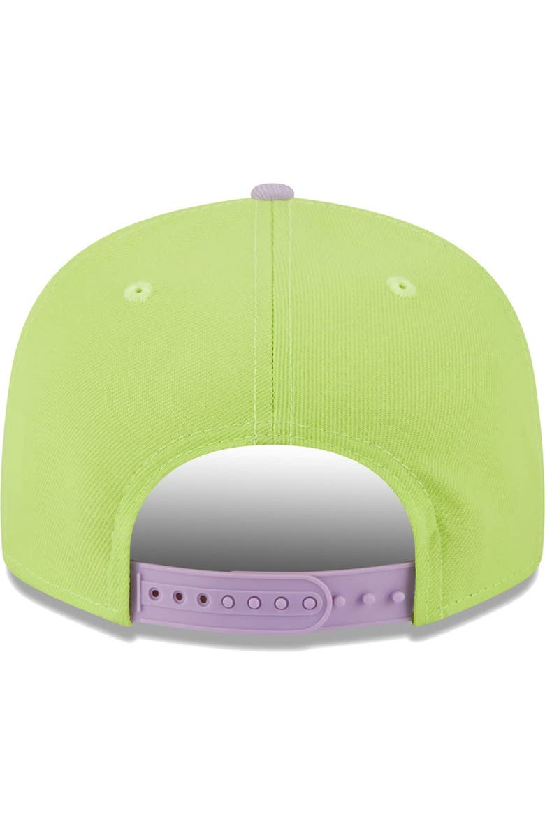 New Era Men's New Era Neon Green/Lavender Philadelphia Eagles Two-Tone Color Pack 9FIFTY Snapback Hat, Alternate, color, 