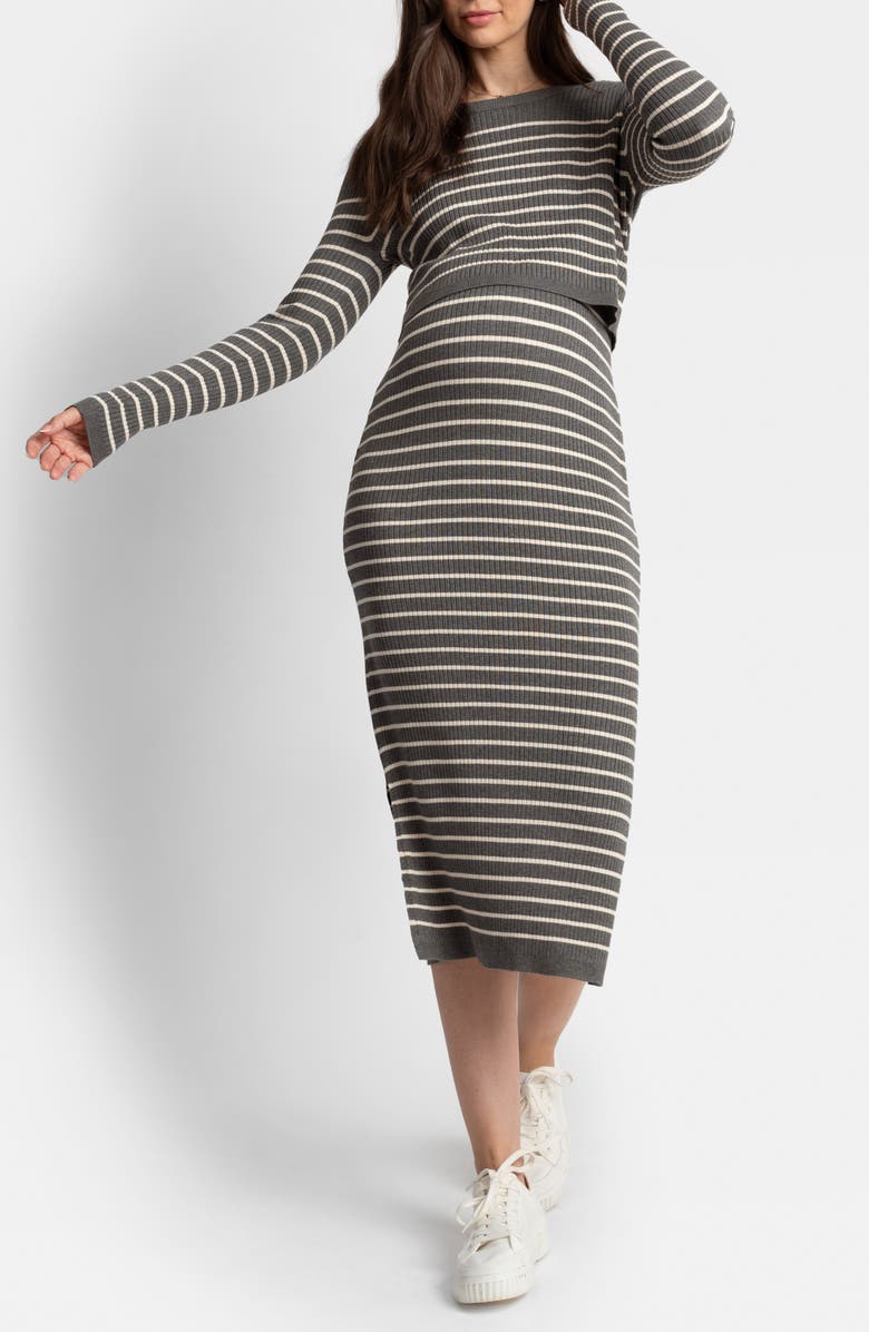 Seraphine Rib Long Sleeve Sweater Dress, Main, color, 
