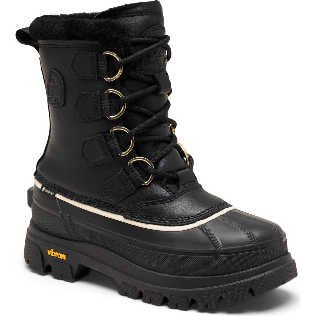 Sorel Caribou Horizon Gtx Genuine Shearling Boot In Animal Print