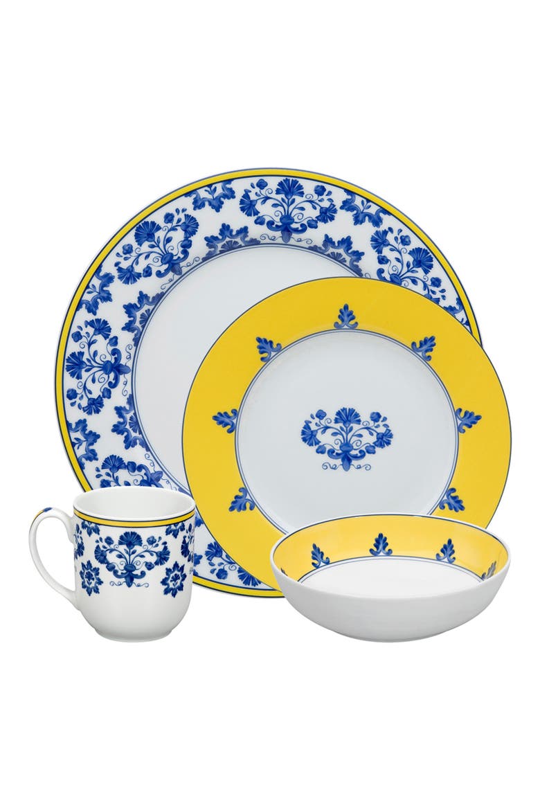 Oscar de la Renta Castelo Branco 4-Piece Place Setting, Main, color, WHITE