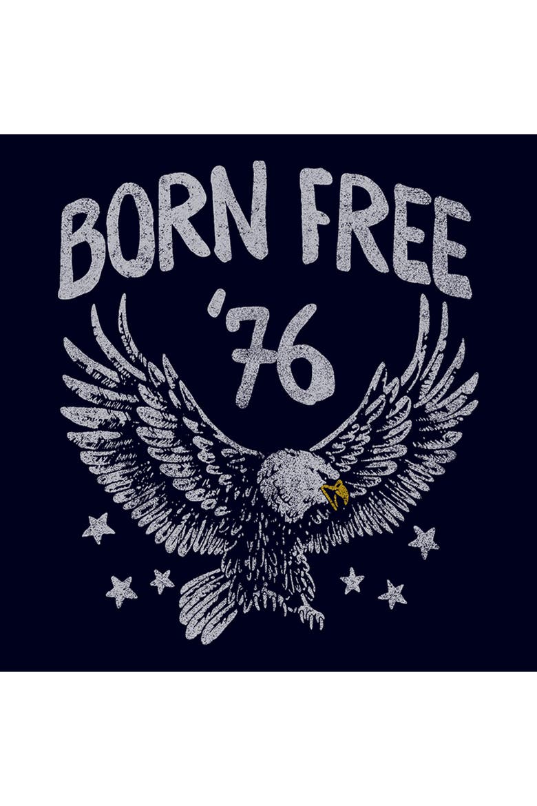 Juniors Lost Gods Born Free Eagle T Shirt, Alternate, color, Navy Blue