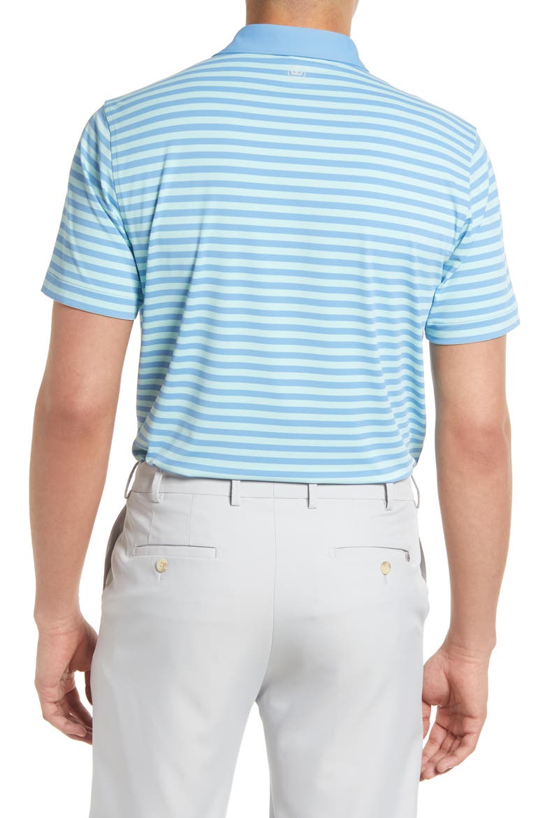Men's Stripe Stretch Polo, Alternate, color, BALTIC BLUE/ SEA SAGE