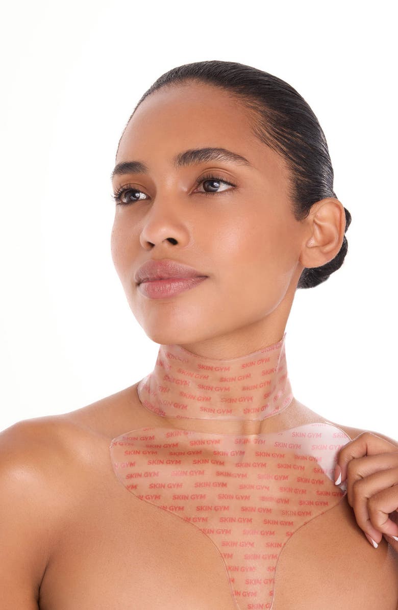 Skin Gym Reusable Neck Wrinkle Patch, Alternate, color, Pink