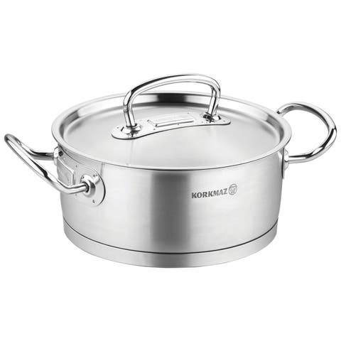 Proline Professional Series 2.8 Liter Stainless Steel Low Casserole with Lid